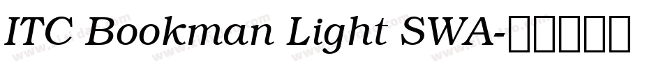 ITC Bookman Light SWA字体转换
